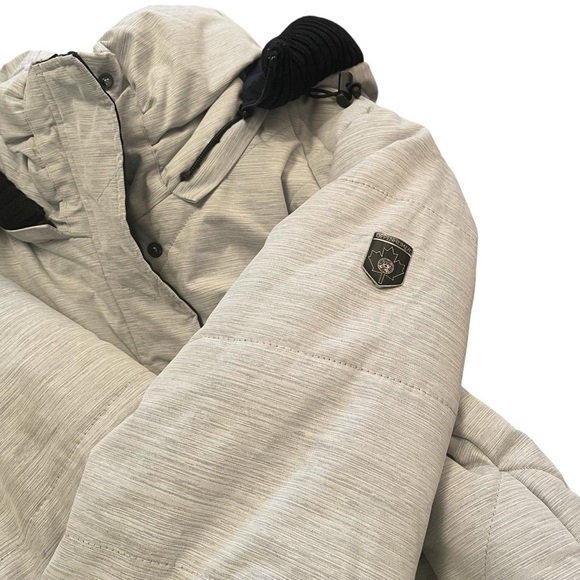 Oppenheimer Ladies Snow Parka Size Large Light Heathered Gray -Detach Hood - Picture 9 of 14